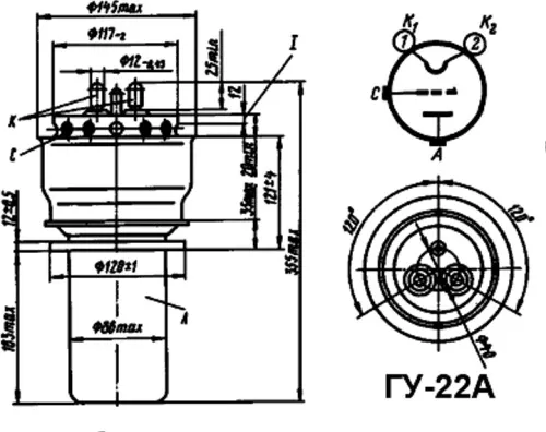 ГУ-22А генераторный триод фото 3 ГУ-22А генераторный триод фото 3